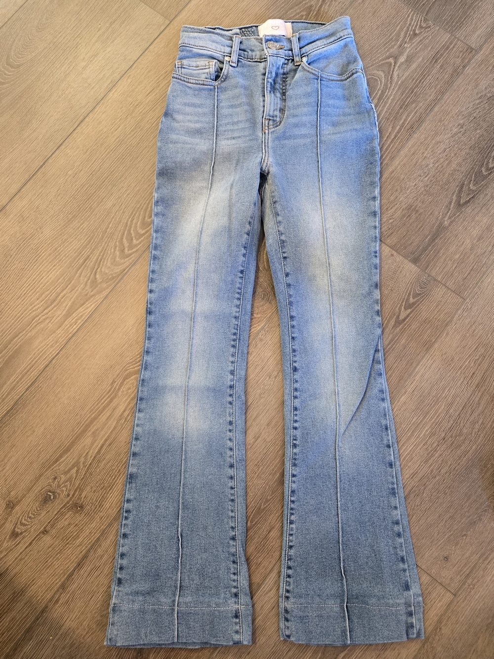 High-Rise Light Wash Flare Jeans - Light Blue